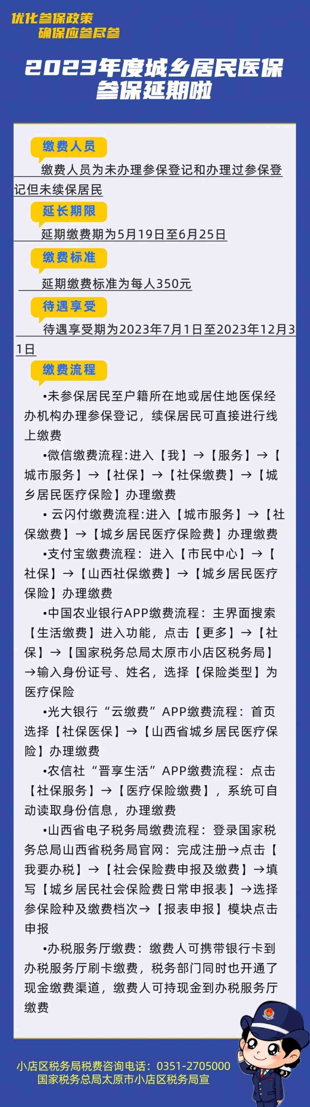 晋享生活如何交医保（太原：2023年度城乡居民医保参保延期）(图1)