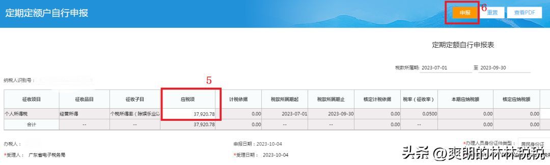 定期定额纳税申报表（@个体工商户，如何进行生产经营所得个税申报，看这里！）(图4)