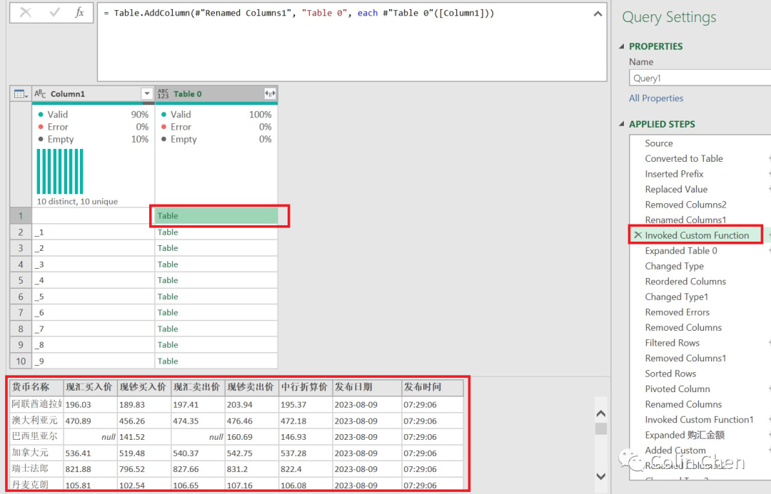 外汇牌价今日最新中国银行（Power Query 案例实操：爬取中行外汇即时牌价）(图9)