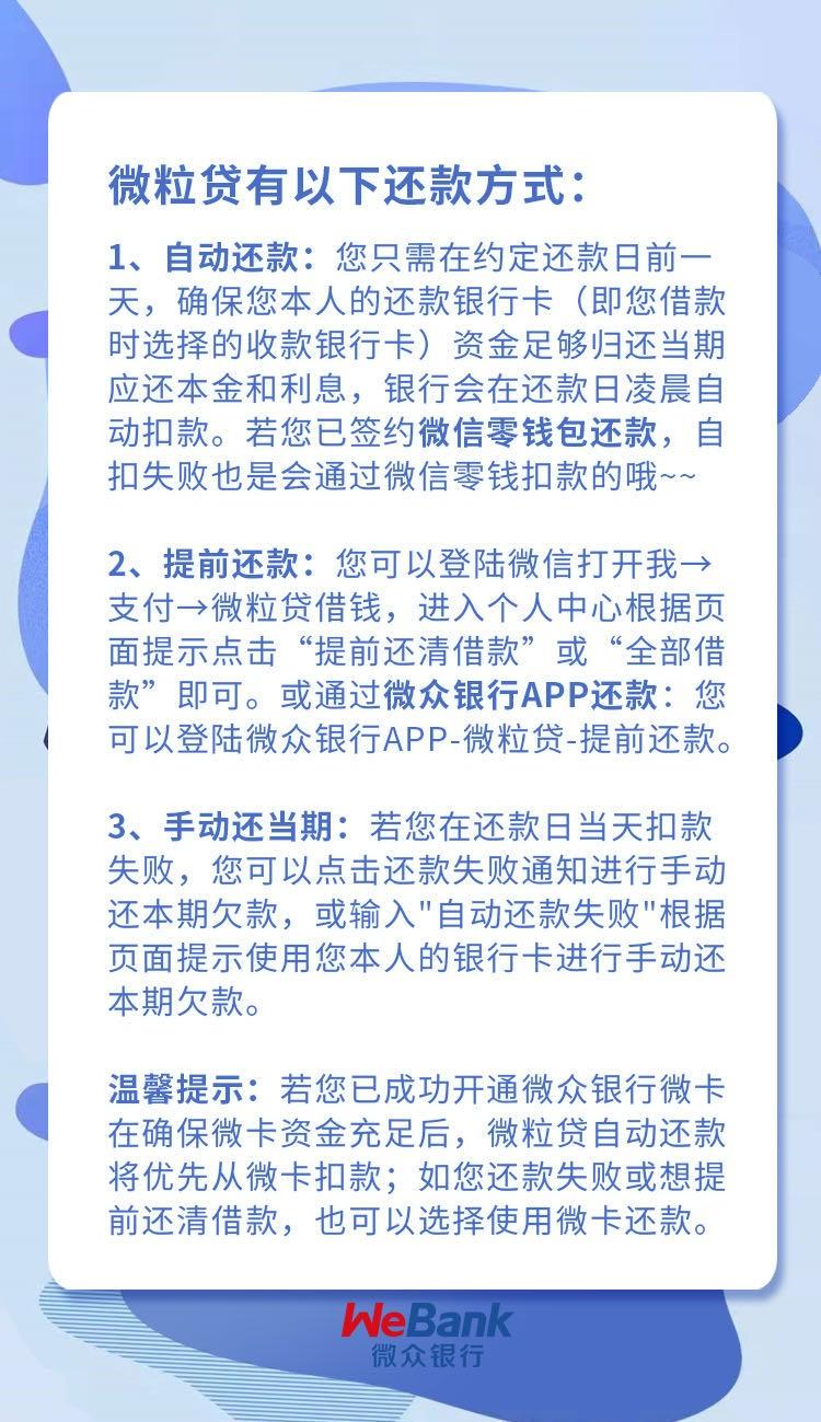 微粒贷为什么不能提前还一笔（与微粒贷还款相关的问题解答）(图1)