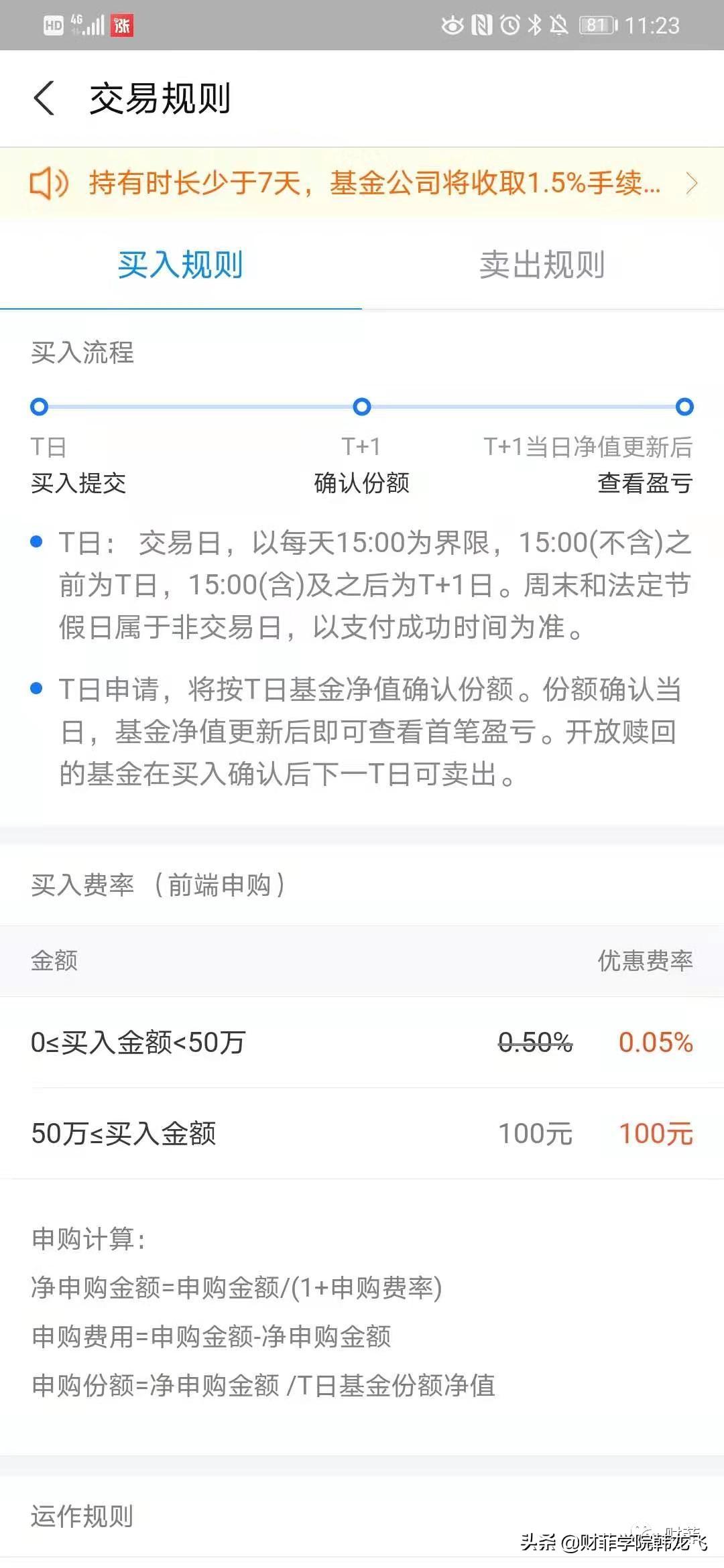 基金买入和卖出规则及技巧（基金买入卖出规则，熟悉基金买卖费率）(图6)